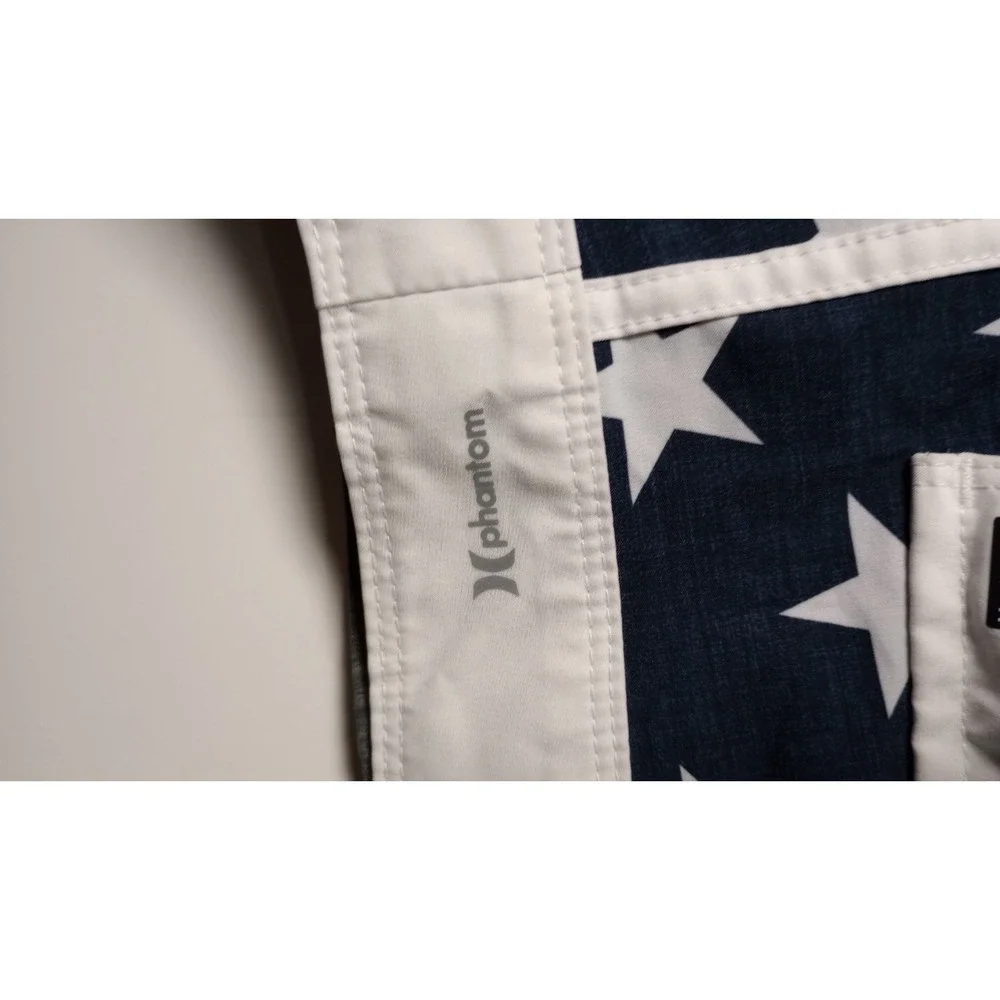 Hurley Phantom Board Shorts Mens 30 USA Flag Red White Blue Patriotic Stretch